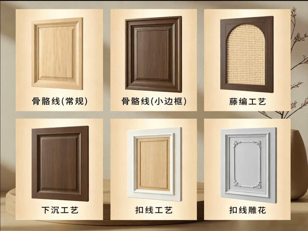 An analysis of 6 mainstream cabinet door finishing techniques, precisely tailored to suit various interior design styles for custom home furnishings.